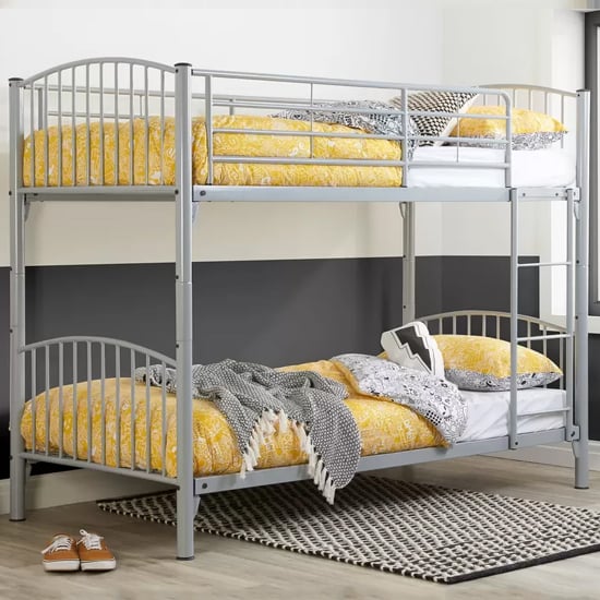 Read more about Carfu metal single bunk bed in silver