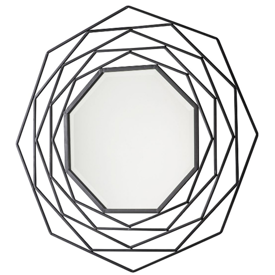 Cargan Metallic Wall Bedroom Mirror In Black Frame