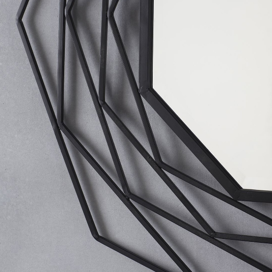 Cargan Metallic Wall Bedroom Mirror In Black Frame