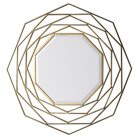 Cargan Metallic Wall Bedroom Mirror In Gold Frame