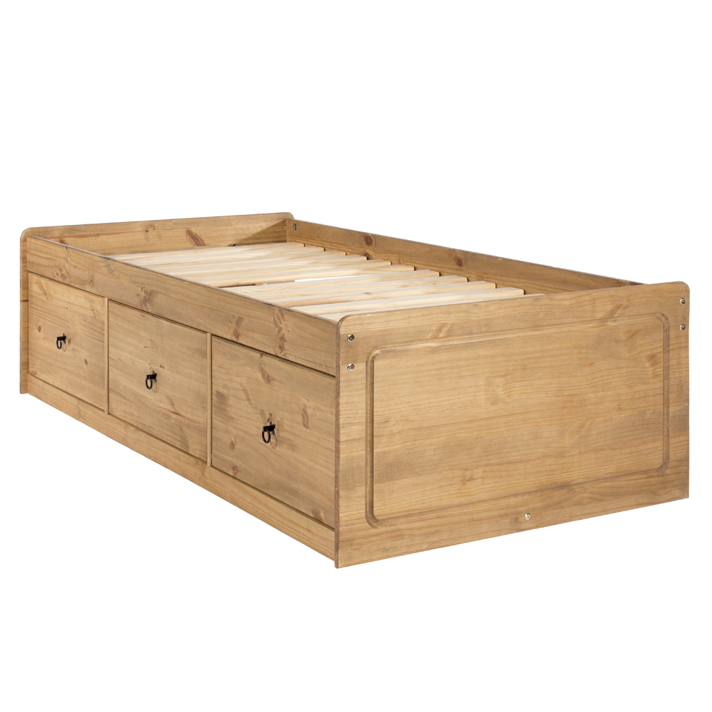 Caribou Wooden Cabin Bed With 3 Drawers In Oak