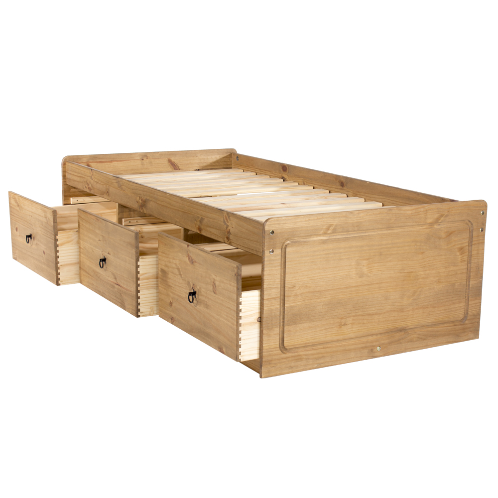 Caribou Wooden Cabin Bed With 3 Drawers In Oak