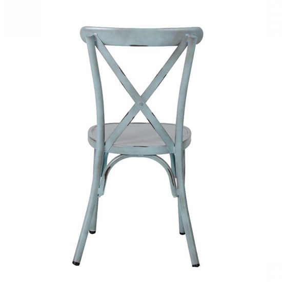 Cayuga Outdoor Aluminium Vintage Side Chair In Blue