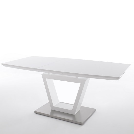 Carina Extendable Dining Table In High Gloss White_2