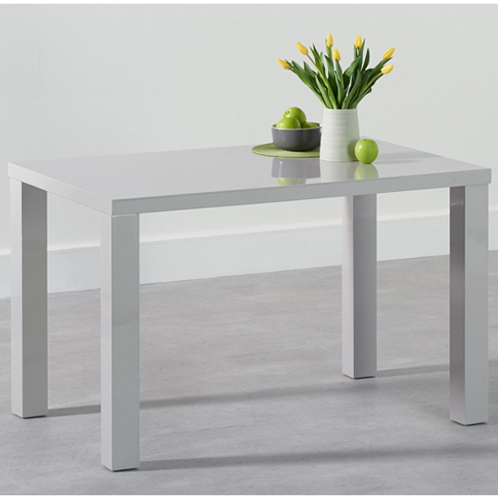 Carino Rectangular 160cm High Gloss Dining Table In Light Grey