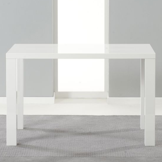 Carino Rectangular 120cm High Gloss Dining Table In White_2