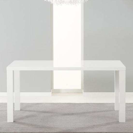 Carino Rectangular 160cm High Gloss Dining Table In White_3