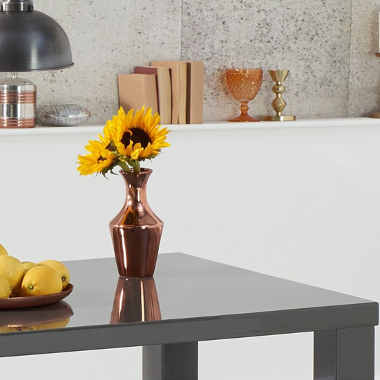 Carino Rectangular 200cm High Gloss Dining Table In Dark Grey_3