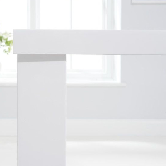 Carino Rectangular 200cm High Gloss Dining Table In White_2