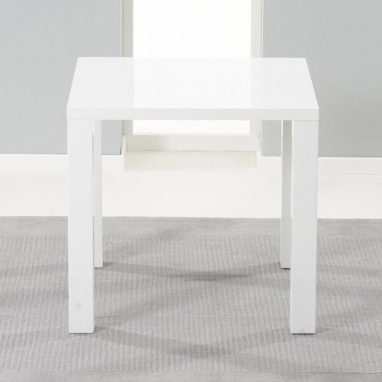 Carino Square 80cm High Gloss Dining Table In White_4