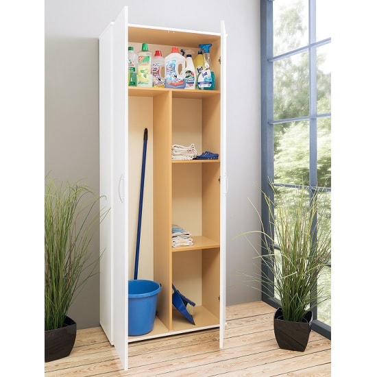 Read more about Carla storage cupboard in white with 2 doors