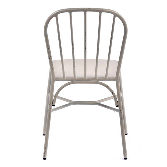 Carla Outdoor Aluminium Vintage Side Chair In White