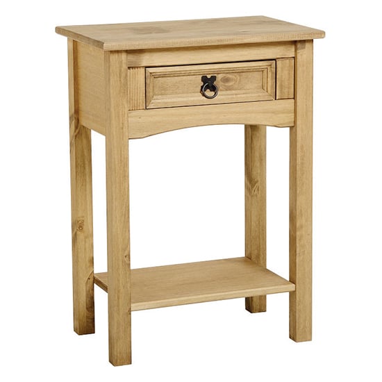 Carlen Wooden Console Table With 1 Drawer In Light Pine