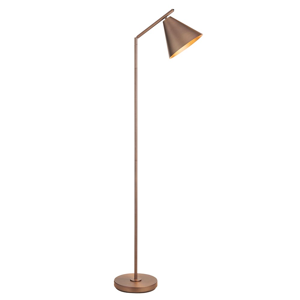 Carlisle Metal Floor Lamp In Brushed Antique Bronze