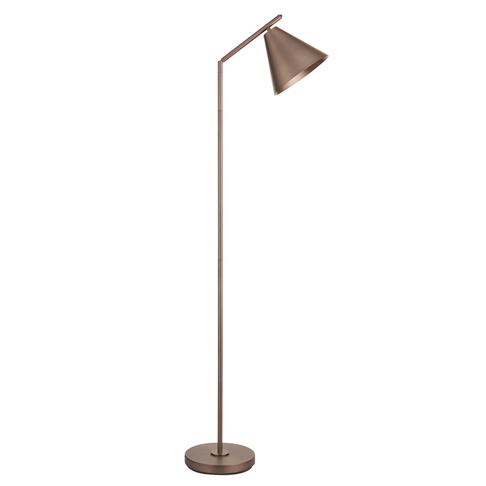 Carlisle Metal Floor Lamp In Brushed Antique Bronze