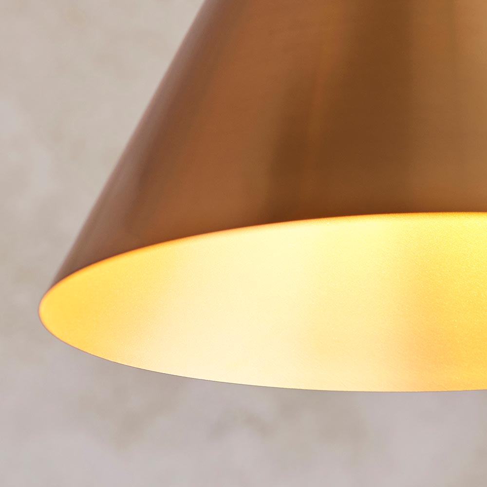 Carlisle Metal Pendant Ceiling Light In Antique Brass