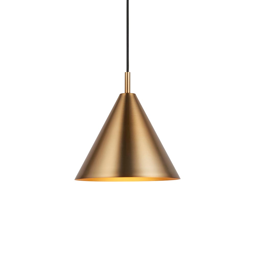 Carlisle Metal Pendant Ceiling Light In Antique Brass