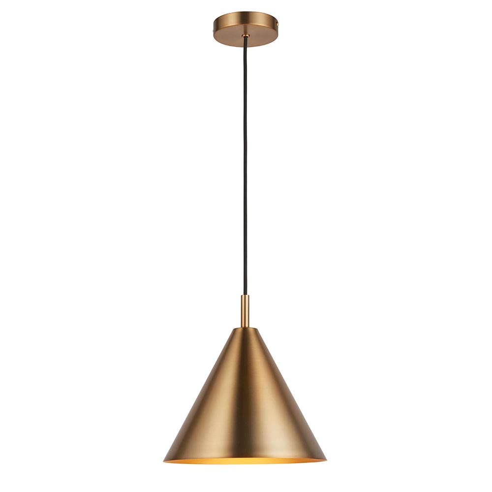 Carlisle Metal Pendant Ceiling Light In Antique Brass