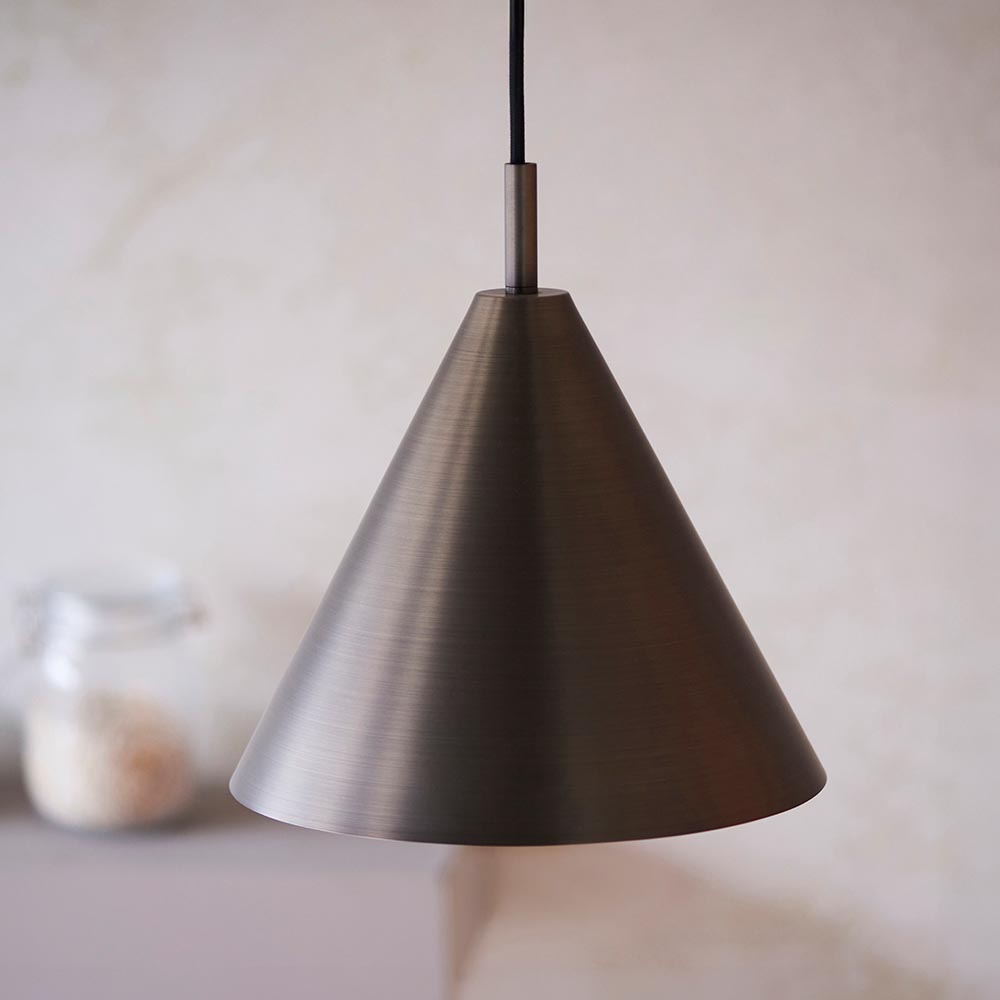 Carlisle Metal Pendant Ceiling Light In Antique Bronze