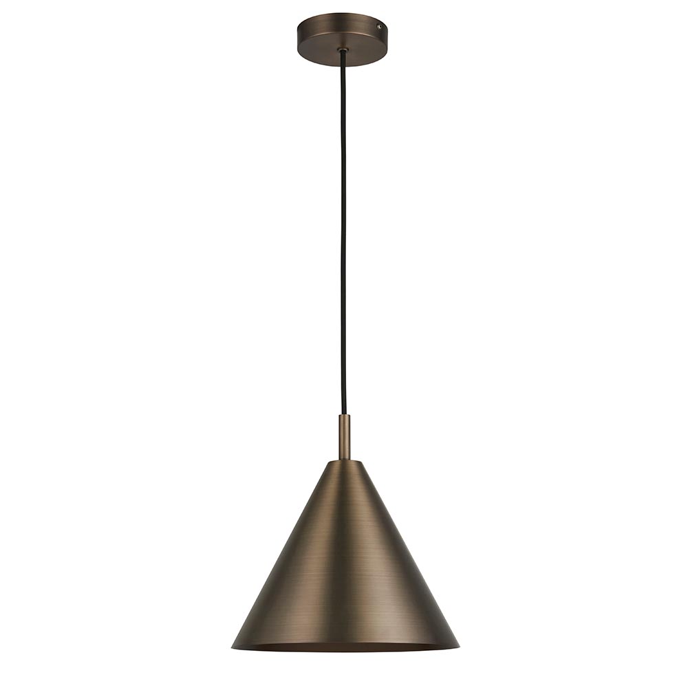 Carlisle Metal Pendant Ceiling Light In Antique Bronze