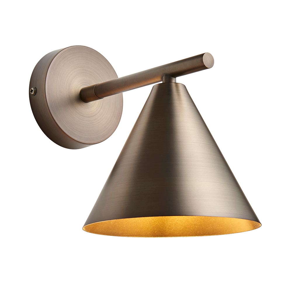Carlisle Metal Wall Light In Antique Bronze