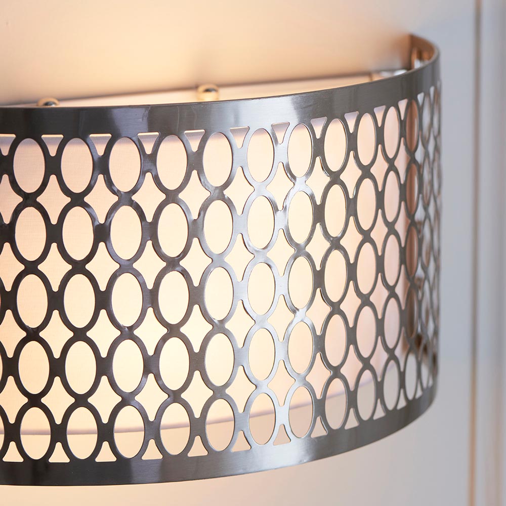 Carlisle Metal Wall Light In Satin Nickel