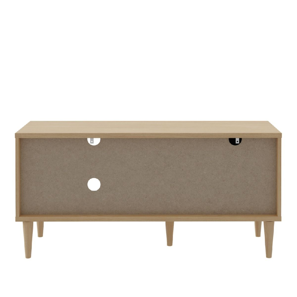 Carlisle Wooden TV Stand With 1 Door 2 Shelves In Rattan