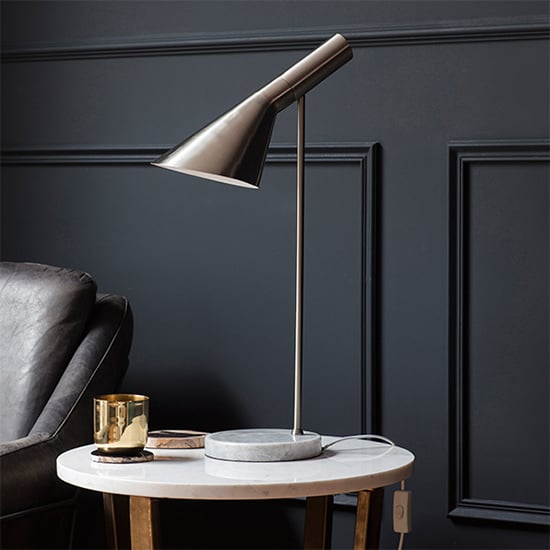 Read more about Carlo metal industrial task table lamp in brushed chrome