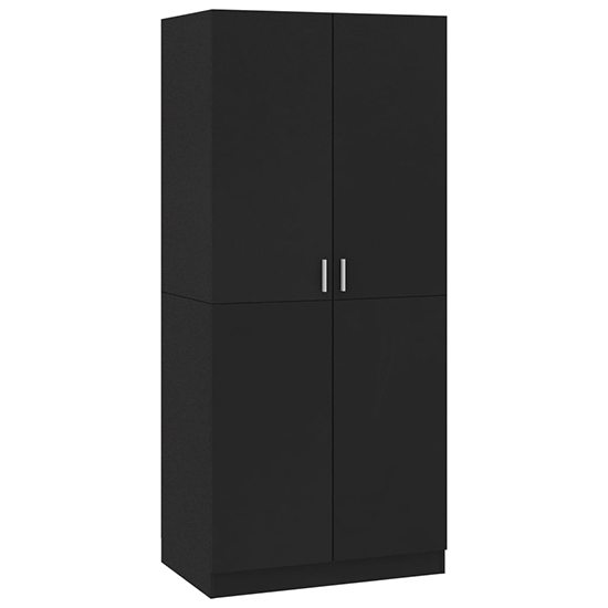 Carlow Wooden Wardrobe With 2 Doors In Black