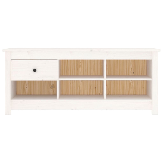 Carlsbad Pinewood Shoe Storage Bench In White