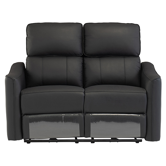 Carlton Faux Leather Electric Recliner 2 Seater Sofa In Black