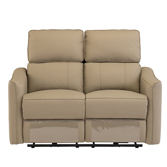 Read more about Carlton faux leather electric recliner 2 seater sofa in taupe