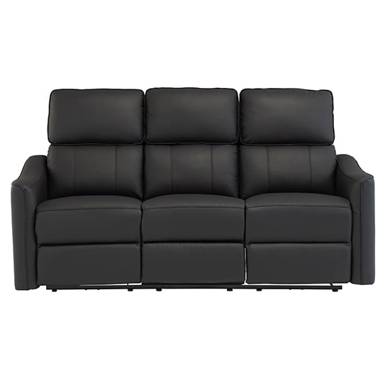 Read more about Carlton faux leather electric recliner 3 seater sofa in black