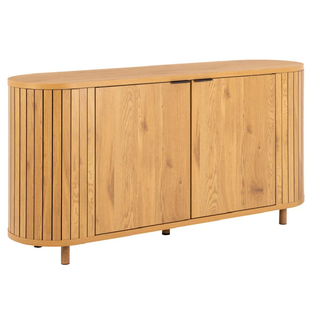 Carlton Wooden Storage Cabinet With 2 Doors In Matt Oak