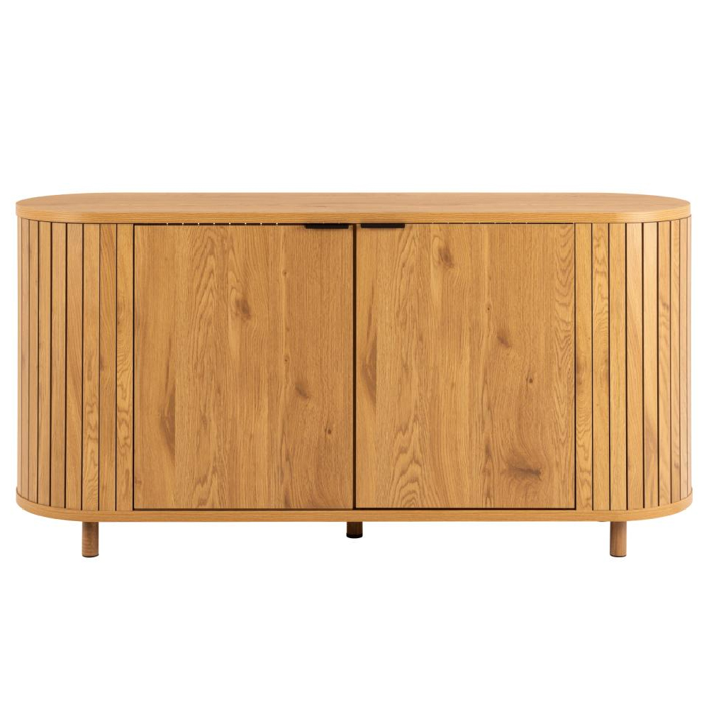 Carlton Wooden Storage Cabinet With 2 Doors In Matt Oak
