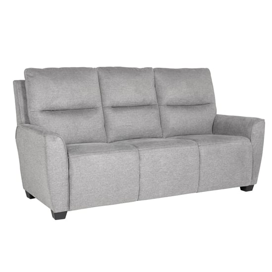 Carly Chenille Fabric 3 Seater Sofa In Natural