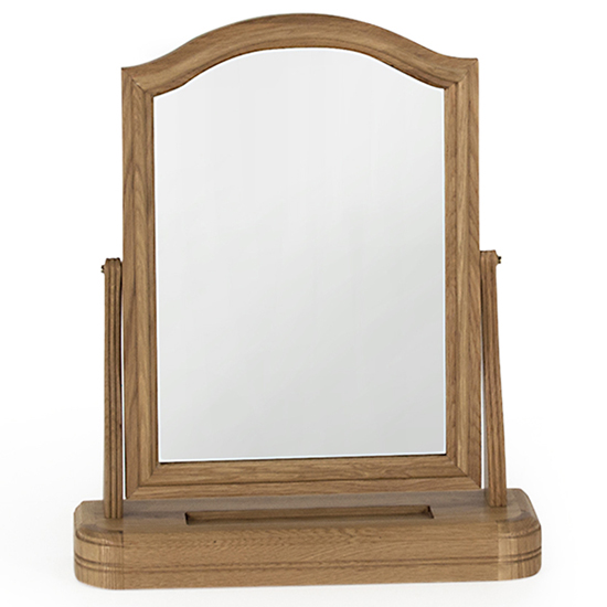 Read more about Carman dressing mirror in natural wooden frame