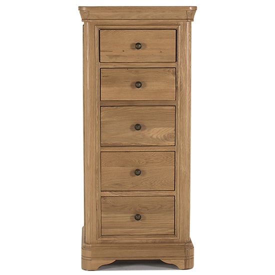 Carman Wooden Chest Of 5 Drawers In Natural