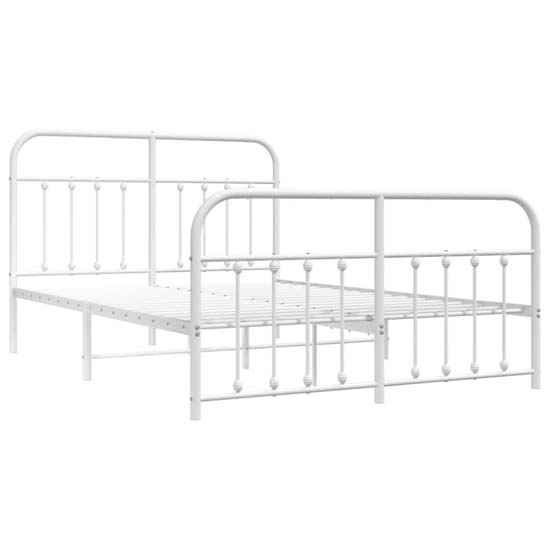 Carmel Metal Double Bed In White