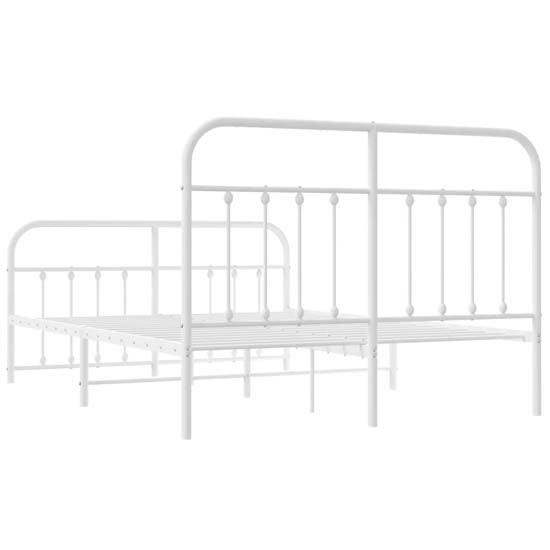 Carmel Metal Double Bed In White