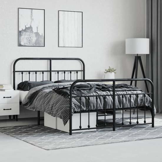 Product photograph of Carmel Metal King Size Bed In Black from Furniture in Fashion