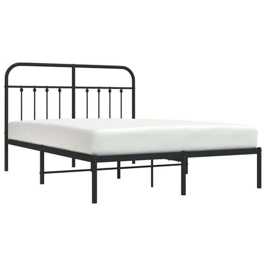 Carmel Metal King Size Bed With Headboard In Black