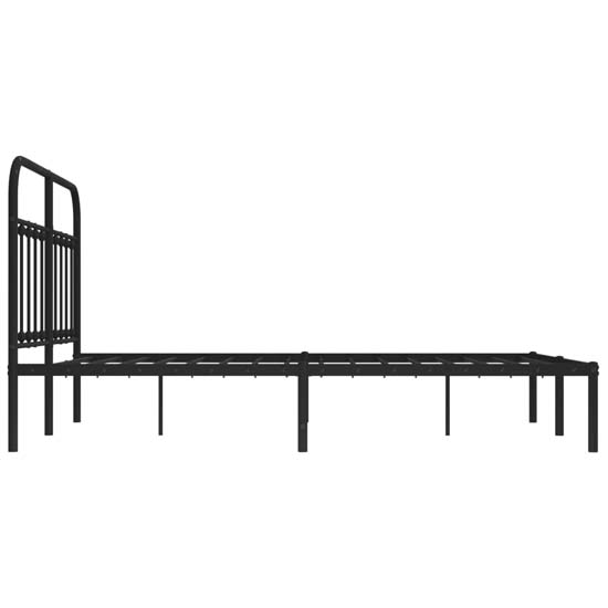 Carmel Metal King Size Bed With Headboard In Black