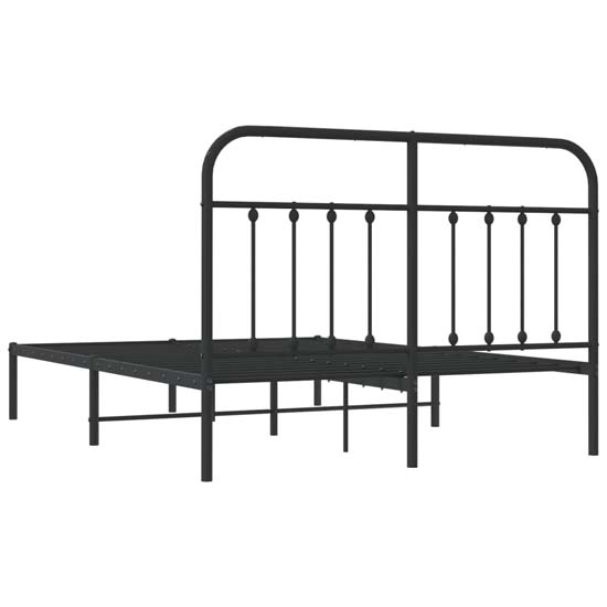 Carmel Metal King Size Bed With Headboard In Black