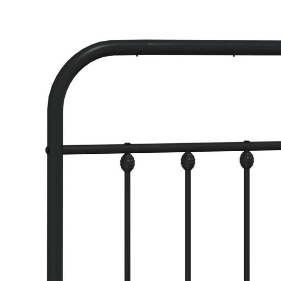 Carmel Metal King Size Bed With Headboard In Black