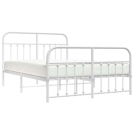 Carmel Metal King Size Bed In White