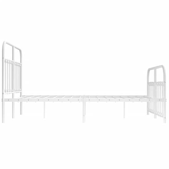 Carmel Metal King Size Bed In White