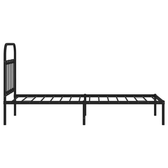 Carmel Metal Single Bed With Headboard In Black