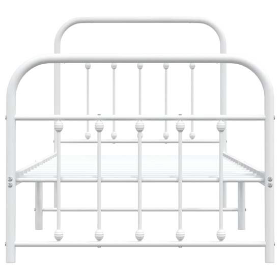 Carmel Metal Single Bed In White