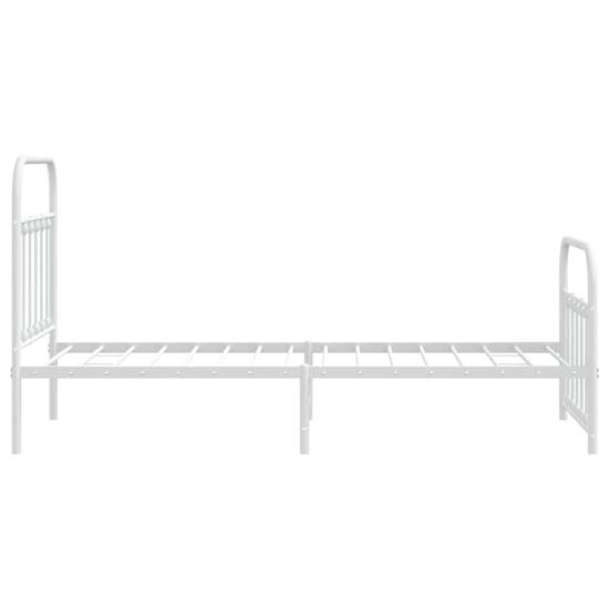 Carmel Metal Single Bed In White